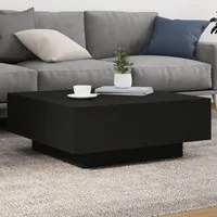 Tavolino da Salotto Nero 80x80x31 cm in Legno Multistratocod mxl 86073