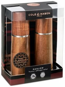 Cole&Mason - Set di macinini per sale e pepe MARLOW acacia 2 pezzi 18,5 cm