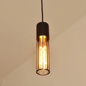 Lampadario a sospensione con filo MELODY 3xE27/15W/230V nero