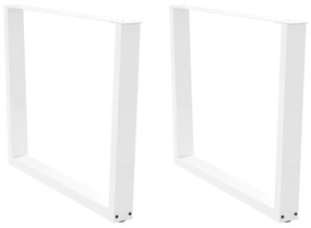 Gambe Per Tavolo Pranzo A V 2 Pz Bianco 100x(72-73,3)cm Acciaio /