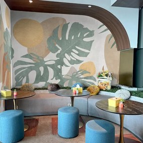 Carta da parati in Fibra di Vetro Decoupage Tropicale