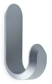 Curve Gancio per cappotto 2 pcs. Mini Matt Silver - Normann Copenhagen