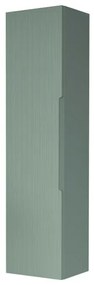 Colonna bagno sospesa H 138 cm verde opaco cannettato con ripiani Rigo