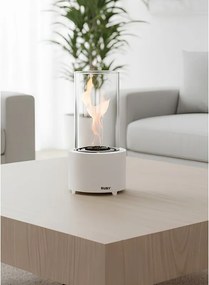 Caminetto a bioetanolo da tavolo in acciaio bianco RUBY mod. Australe