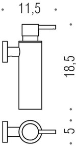 Colombo Plus W4981 Dispenser spandisapone liquido a Parete Cromo