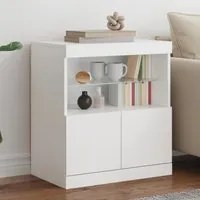 Credenza con Luci LED Bianca 60x37x67 cm 836651