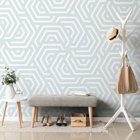 Carta da parati – Motivo trendy grigio-blu