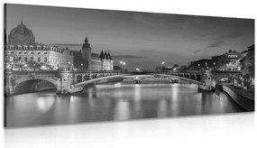Quadro su tela – Panorama abbagliante di Parigi in bianco e nero