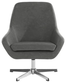 Poltrona in similpelle grigia Naomi - Støraa