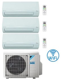 Daikin - Climatizzatore Condizionatore siesta Wi-Fi Trial Split 9000 + 9000 + 9000 btu con u.e. 3AMXF52A Classe a++/a+