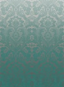 Damast Tapete St. James Park von Little Greene - Teal Fade