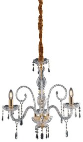 Lampadario Neoclassico Monalisa bianco 3x E14 Ø54cm LUCE AMBIENTE DESIGN