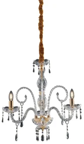 Lampadario Neoclassico Monalisa bianco 3x E14 Ø54cm LUCE AMBIENTE DESIGN