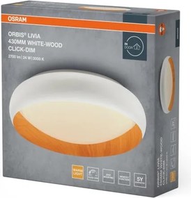Osram - Plafoniera LED dimmerabile ORBIS LIVIA LED/24W/230V Ø 43 cm bianco/marrone