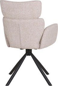 Set di sedie da pranzo beige in imbottito con braccioli 2 pz Cordoba – House Nordic