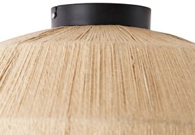 Plafoniera orientale nera con corda - Riki
