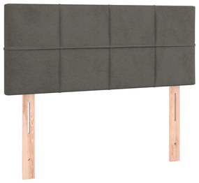 Testiera grigio scuro 90x5x78/88 cm in velluto