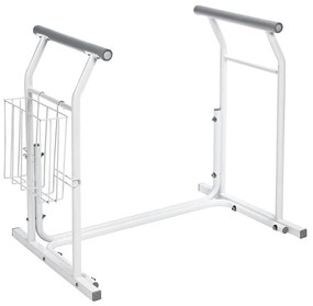Ridder - Maniglioni di sostegno mobili per WC 66x71,5 cm, bianchi