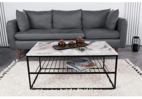 Tavolino ASUDE 43x95 cm nero/bianco