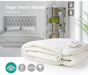Nedis PEBL120CWT1 - Termocoperta elettrica 60W/230V 150x80 cm lana