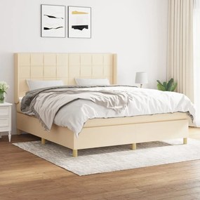 Giroletto A Molle Con Materasso Crema 160x200 Cm İn Tessuto /
