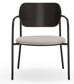 Sedia da pranzo nera e grigia in frassino Eclipse - Teulat