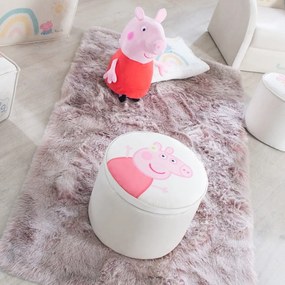 Pouf per bambini in velluto bianco Peppa Pig - Roba