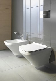 Coppia Sanitari Sospesi Vaso e Bidet con Sedile Normale Bianco Durastyle Duravit