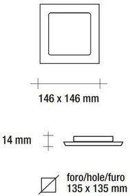 Blair pannello led quadro bianco