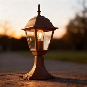 Paletto Lampione Vintage 40cm E27 IP54 Corten - Serie Alfieri