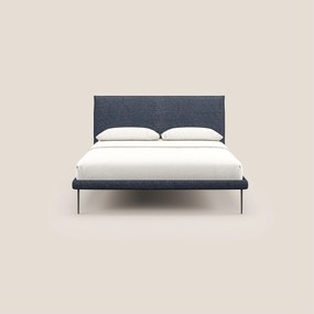 Theo letto imbottito moderno sfoderabile con piedi alti in metallo in tessuto impermeabile T10