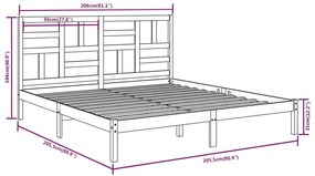 Giroletto Grigio in Legno Massello 200x200 cm