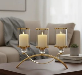Set 3x candele LED BRILLO, LED/3xAAA, colore crema + telecomando