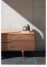 Mobile TV marrone in noce massiccio 180x65x45 cm Fawn – Gazzda