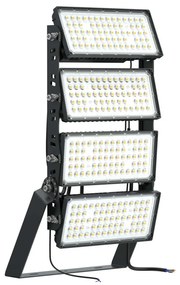 Faro Modulare LED 800W IP66, 167lm/W, Dimmerabile DALI - INVENTRONICS Colore  Bianco Naturale 4.000K, Scegli l'angolo di illuminazione Asimmetrica 50°, Scegli le staffe dei moduli Orientabili