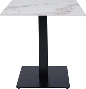 Tavolo pub ristorante bar quadrato 70x70 cm Top per esterno effetto Marmo oro venato H 75