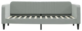 Letto da giorno grigio chiaro 80x200 cm in velluto