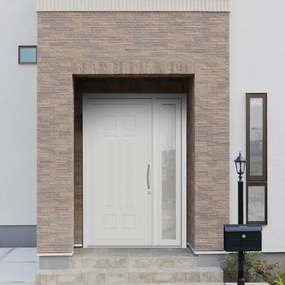 Portoncino d'ingresso Classic4 con vetro L 90 x H 210 cm in PVC bianco, apertura spingere a sinistra