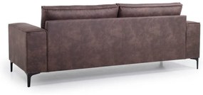 Divano in similpelle marrone 224 cm Copenhagen - Scandic