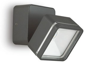 Applique Moderna Square Omega Metallo Antracite Led 7W 4000K Luce Naturale