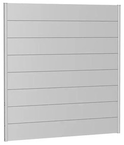 Frangivista in acciaio metallizzato alluminio BIOHORT L 180 x H 182 cm, spessore 44 mm