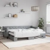 Divano Letto Estraibile Materassi Grigio Chiaro 80x200 Tessutocod mxl 107017