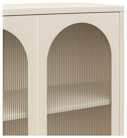 Vetrina in metallo color crema 80x186x40 cm Luna - Støraa