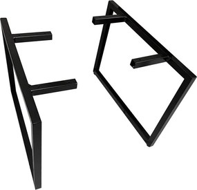 Kit piedi regolabile in acciaio nero opaco L 14 x P 45.3 x H 36 cm