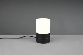 Lampada da tavolo ary  ii cilindro vetro bianco nera 591000132