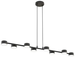 Lampadario a sospensione MEGARA 8 Nero 8xGX53