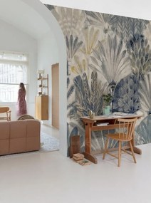 Fotomurale GRANDECOLIFE Rami, blu, rosa, giallo, verde 371X280 cm