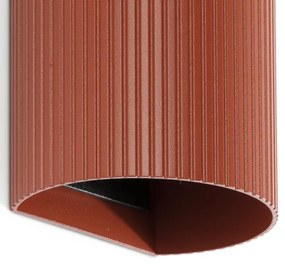 FARO 40545 - Applique SOLE 2xGU10/8W/230V color mattone ondulato arrotondato