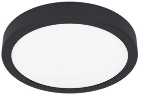 Plafoniera Moderna Fueva 5 Acciaio Nero Led Integrato 17W 3000K Ip44