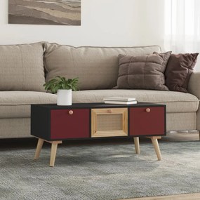 Tavolino Da Salotto Con Cassetti 80x40x35,5cm Legno Multistrato /